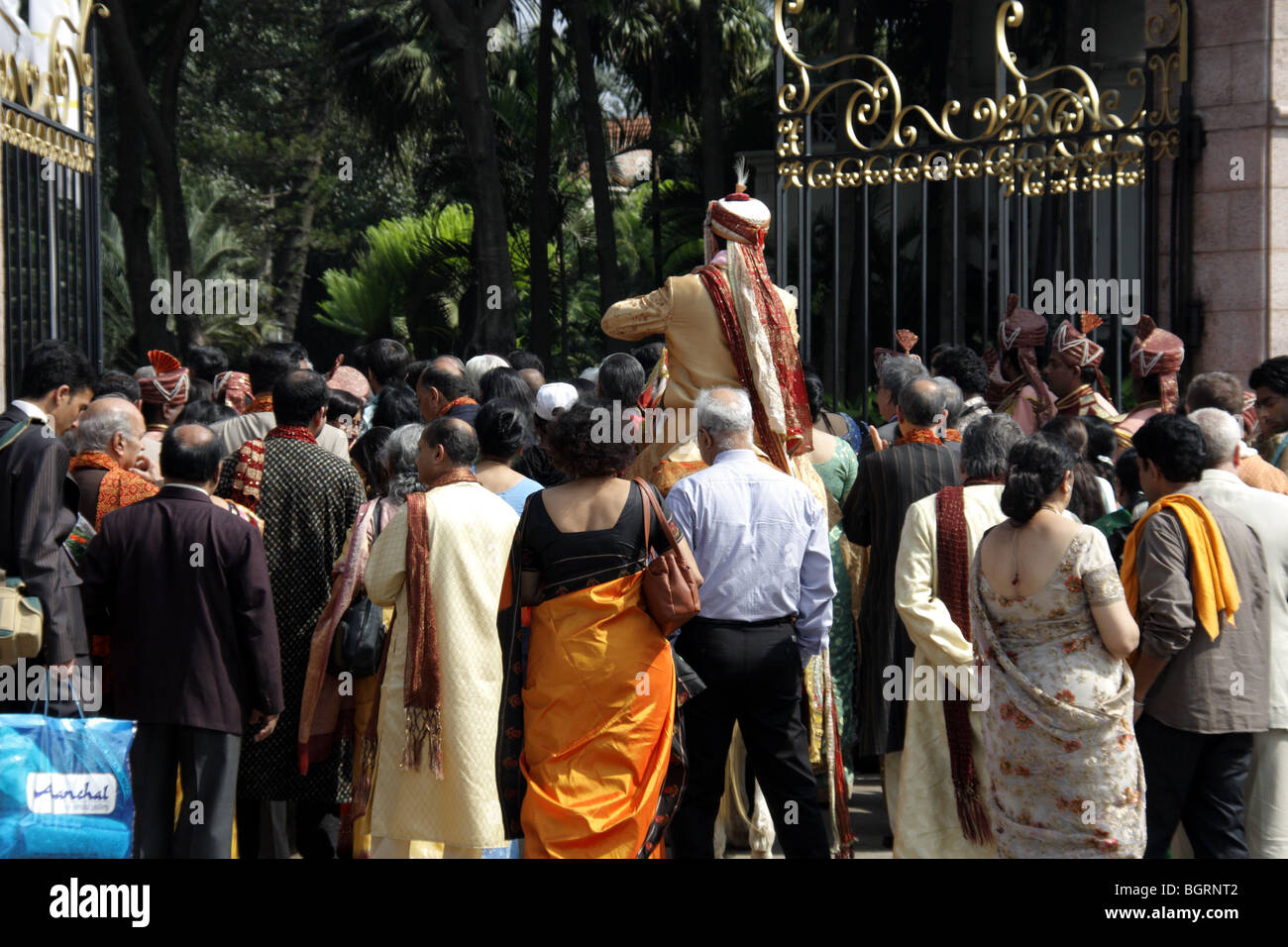 Marvadi Marriage, Groom on a horse, Bangalore Stock Photo