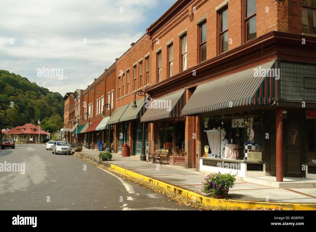 AJD62328, Bramwell, WV, West Virginia, Historic Downtown Stock Photo