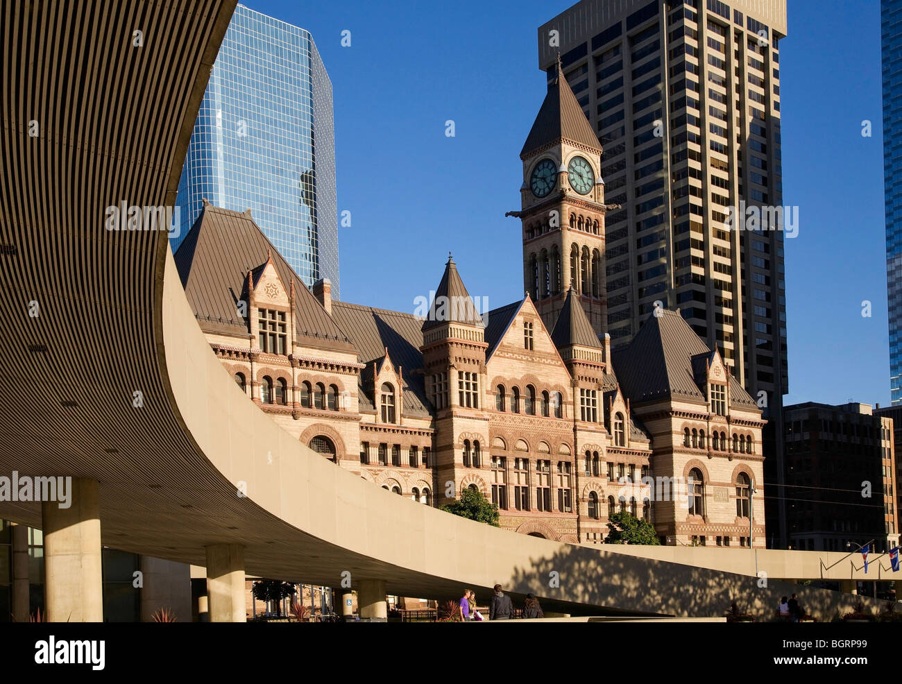 Old and New City Hall and Court House In Toronto, Ontario, Canada Stock ...
