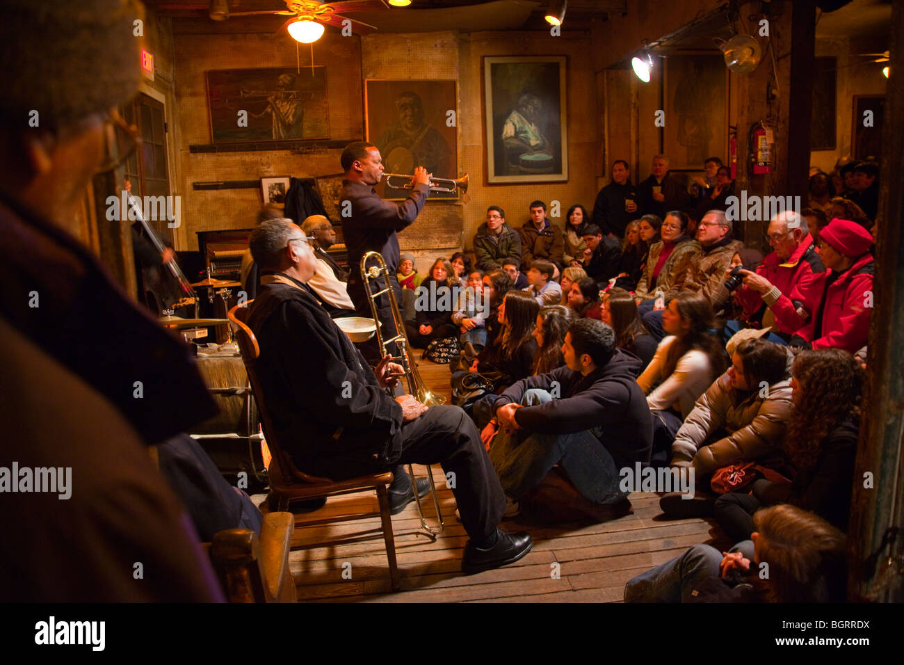 Jazz at Preservation Hall in New Orleans, LA Stock Photo