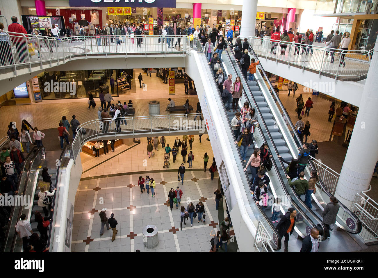 Shoppers at Eaton Center Toronto,Ontario,Canada,North America Stock