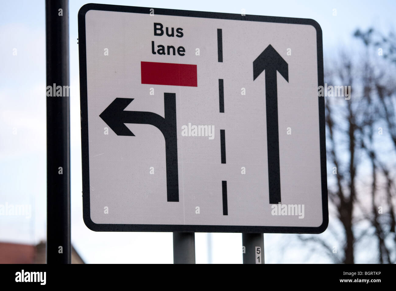 Uk bus lane sign hires stock photography and images Alamy