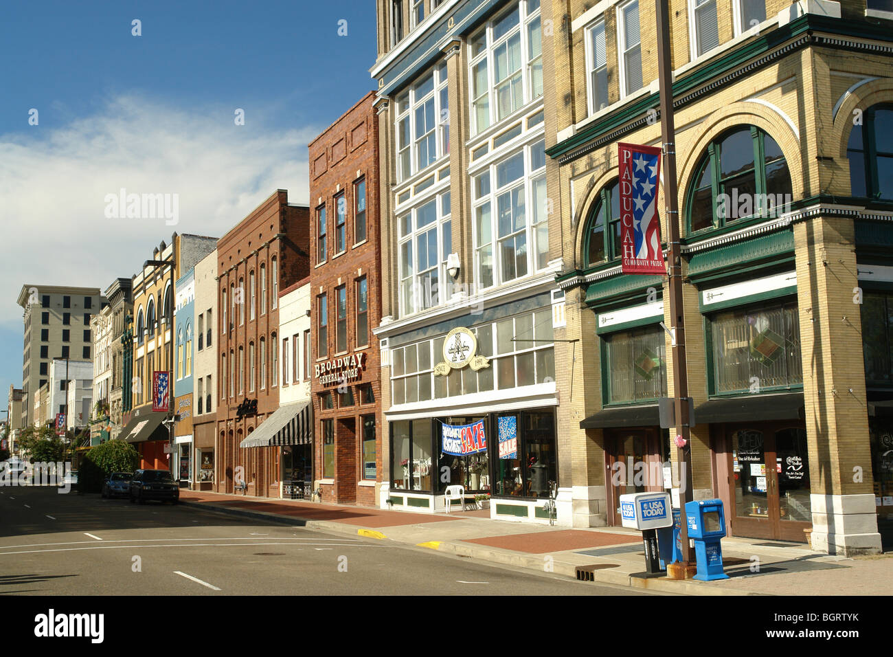 AJD62833, Paducah, KY, Kentucky, Downtown, Main Street Stock Photo Alamy