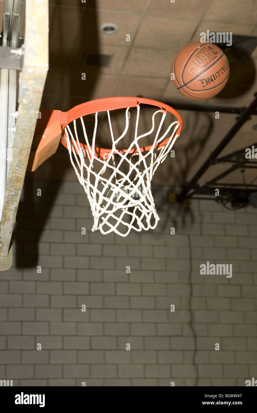 Basketball and basket Stock Photo Alamy