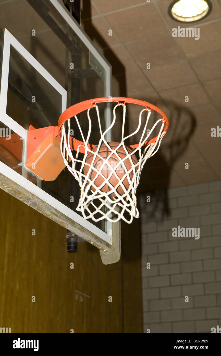 Basketball and basket Stock Photo Alamy