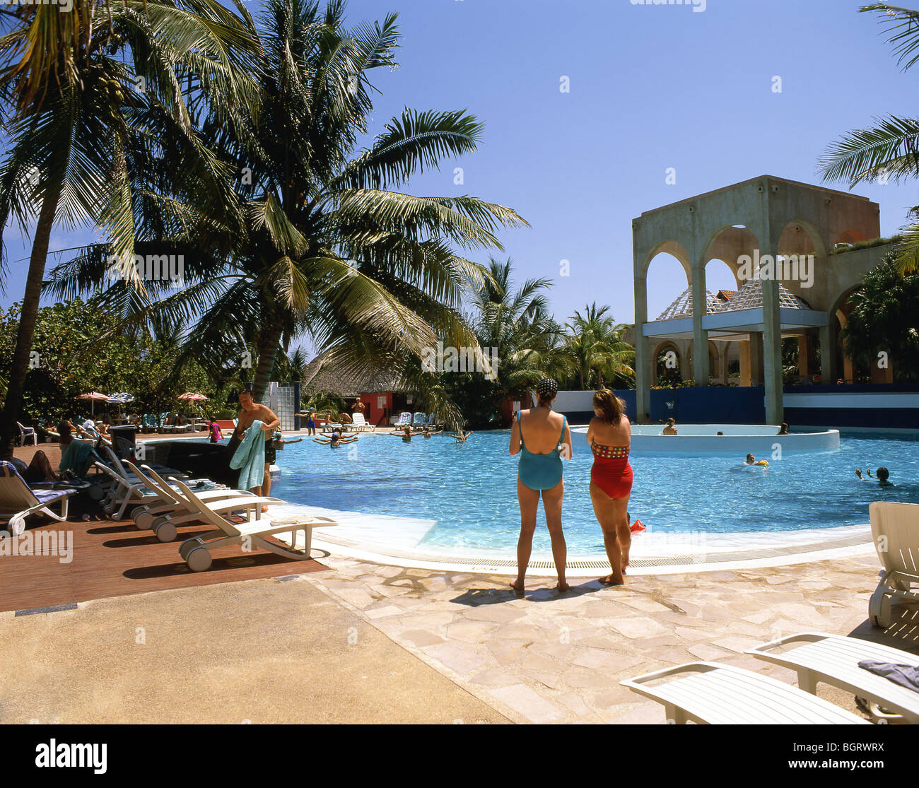Swimming pool, Hotel Melia Las Americas, Varadero, Matanzas, Cuba Stock ...