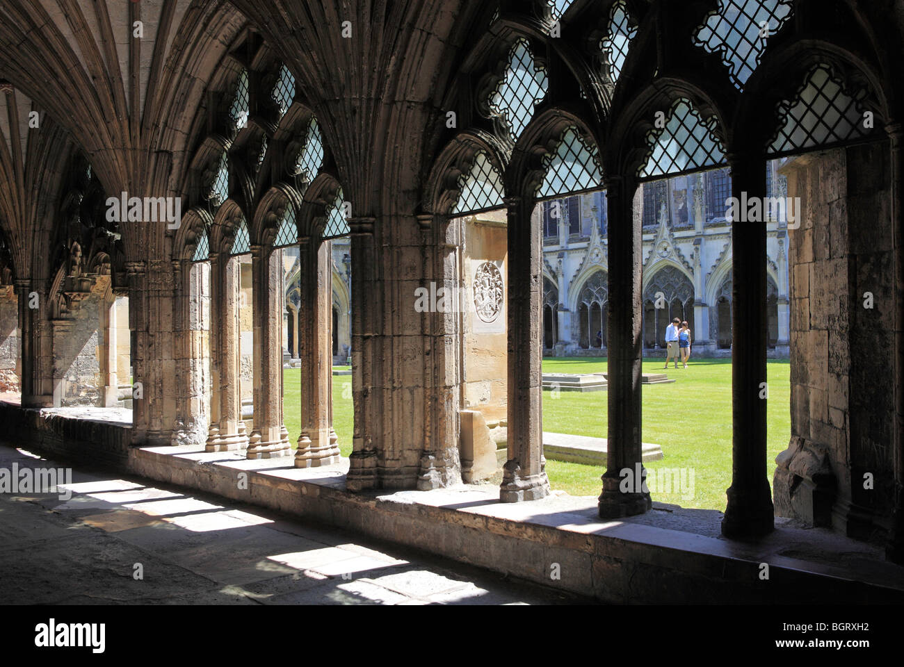 Kent, Canterbury Cathedral, Great Cloister Stock Photo - Alamy