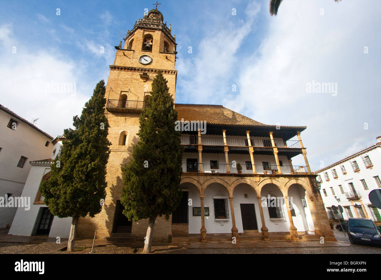 Church of Santa Maria la Mayor in Ronda Spain, Mosque to Church conversion Stock Photo