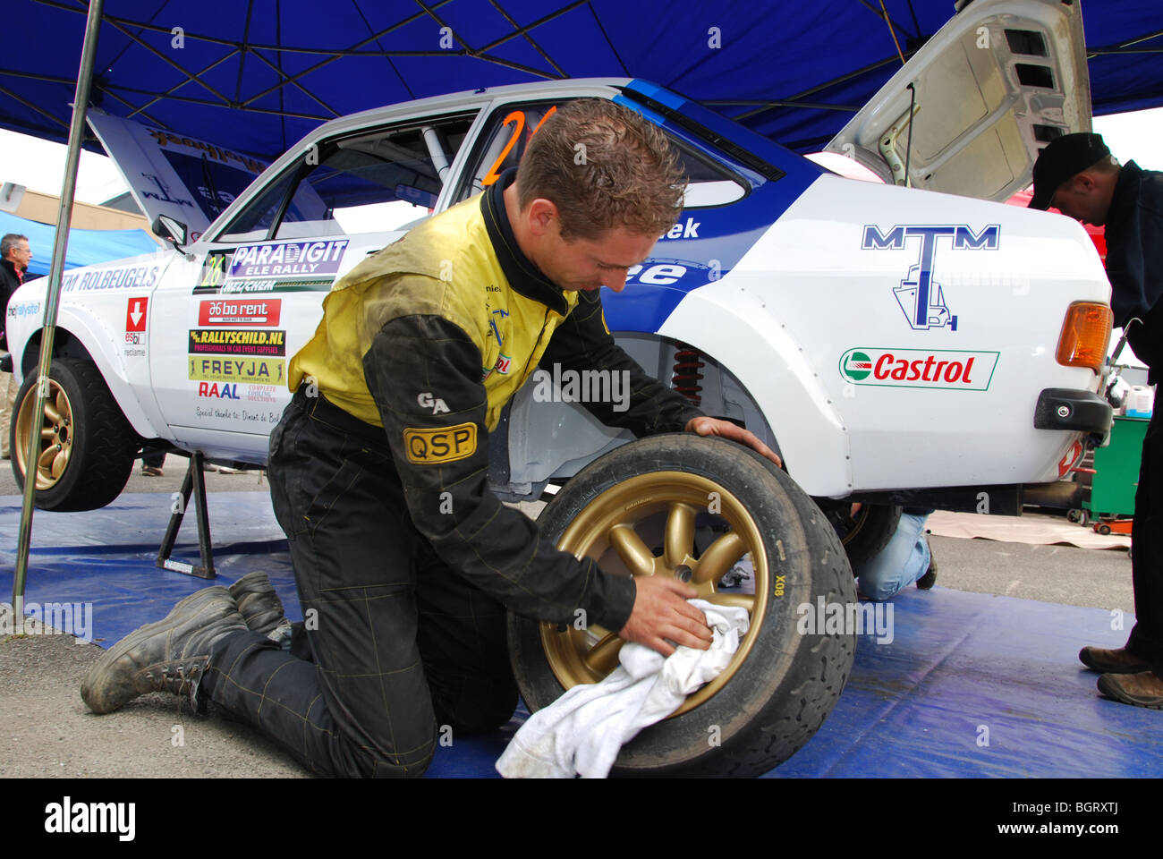 Ford Escort Mk II BDA in service area between special stages at 2009 ...