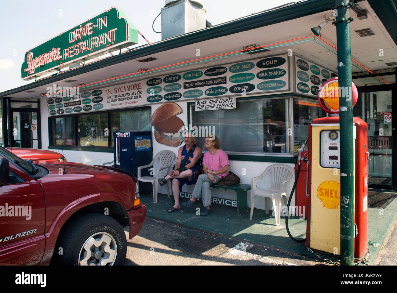 American retro drivein diner restaurant in Danbury Connecticut Stock