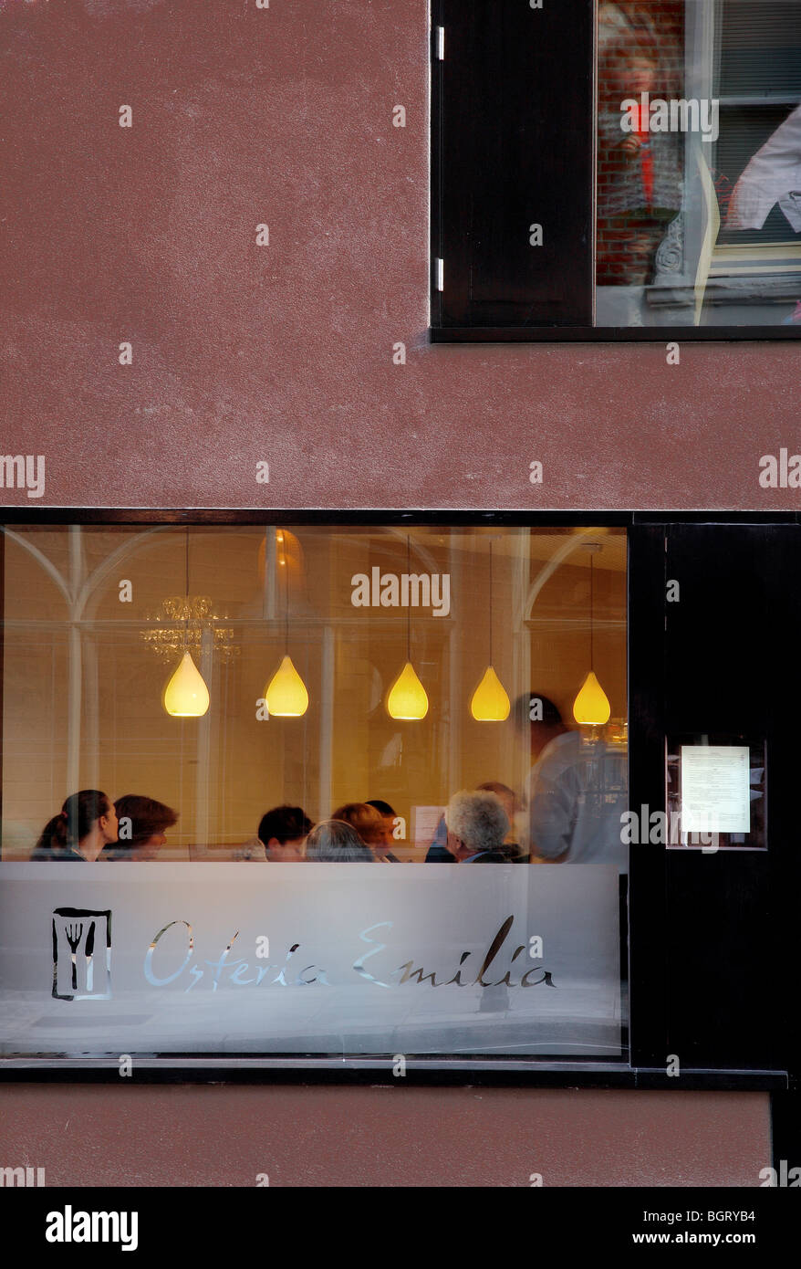 OSTERIA EMILIA RISTORANTE, LONDON, UNITED KINGDOM, BURD HAWARD ARCHITECTS Stock Photo