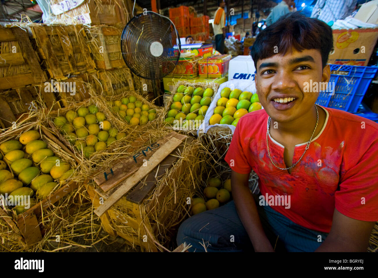 Mango Vendor at Crawford Market in Mumbai India Stock Photo Alamy