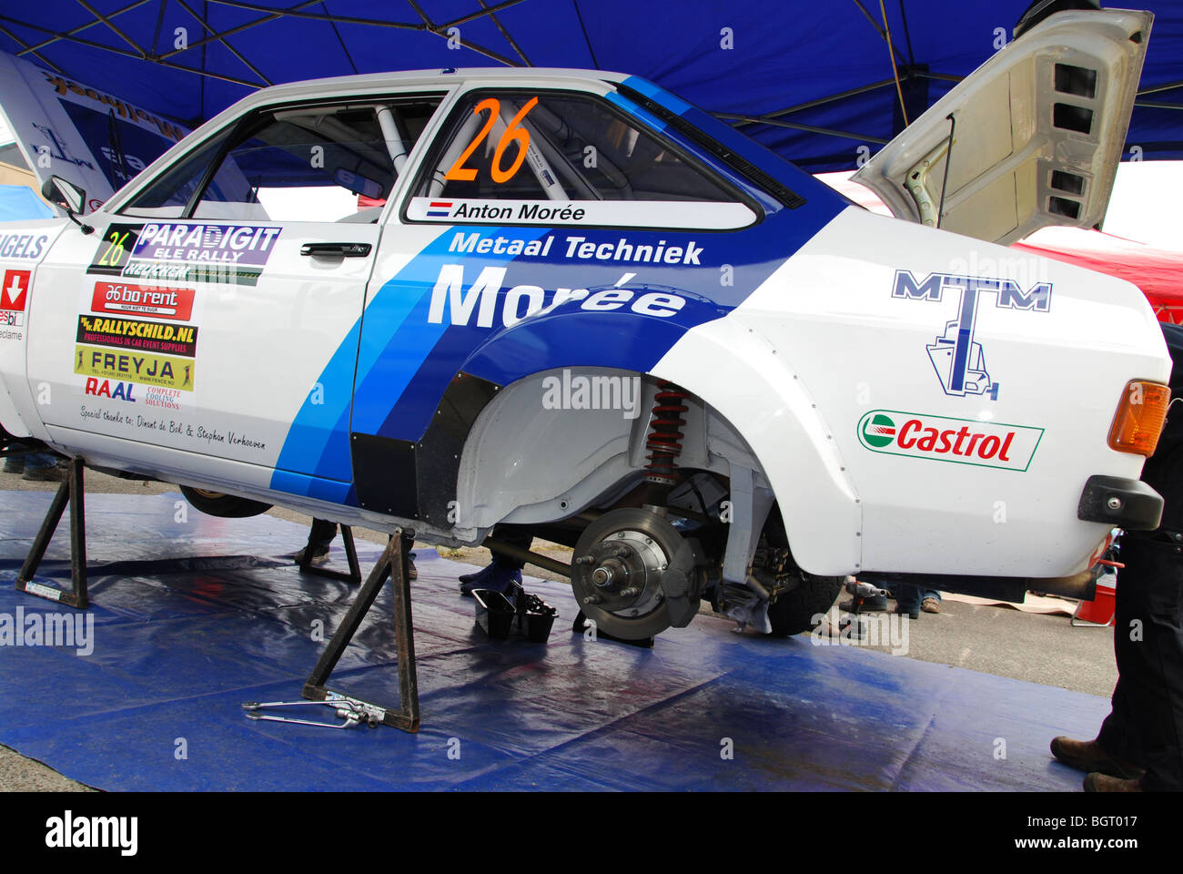 Ford Escort Mk II BDA in service area between special stages at 2009 ...