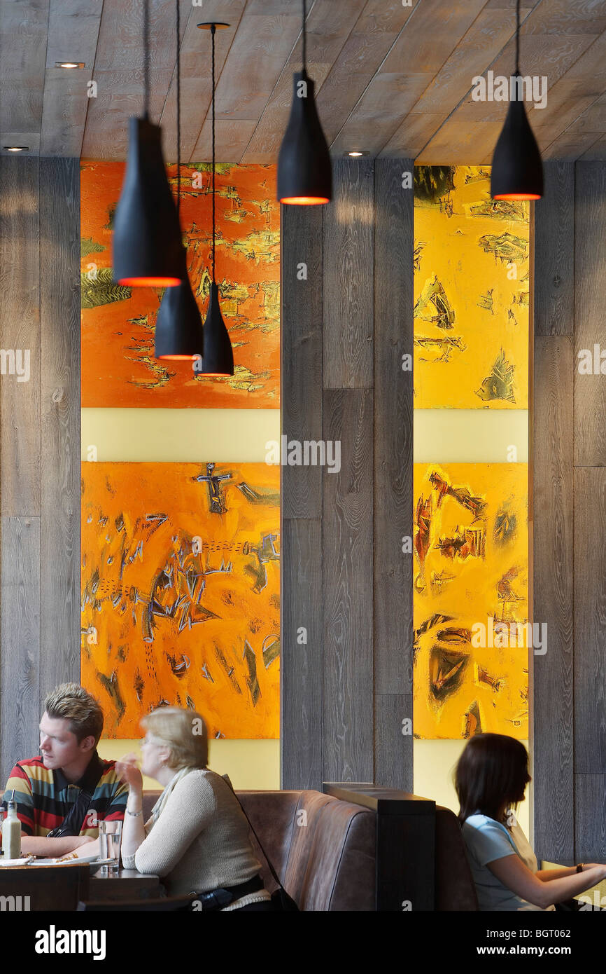nando's restaurant spinningfields manchester, view of wall decoration ...
