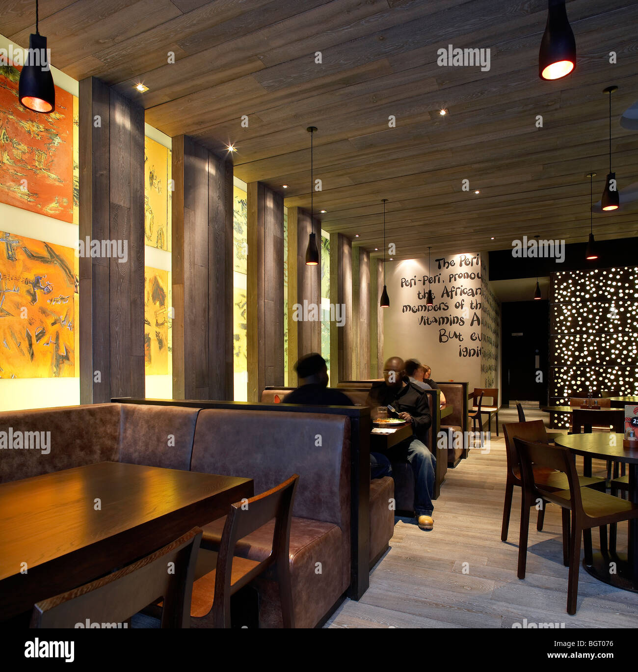 nando's restaurant spinningfields manchester, view of seating Stock ...
