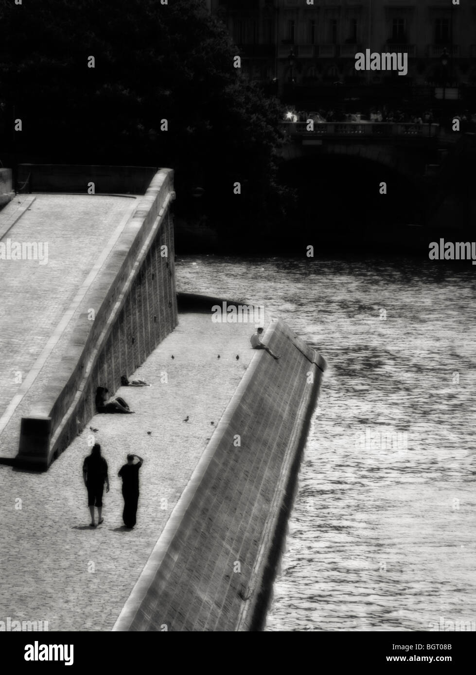 Banks of the Seine river. Paris. France Stock Photo