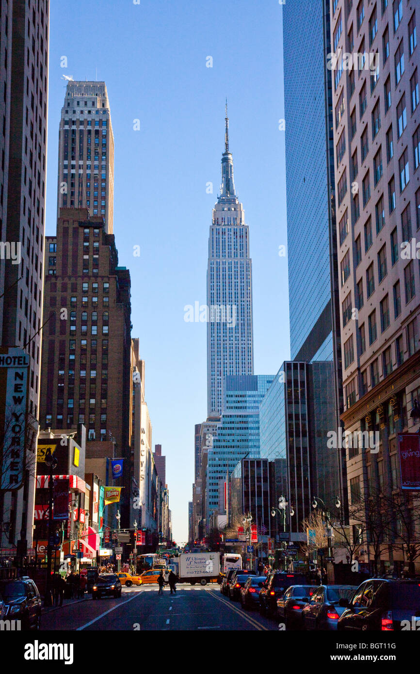 Empire State Building in Midtown Manhattan, New York City Stock Photo ...