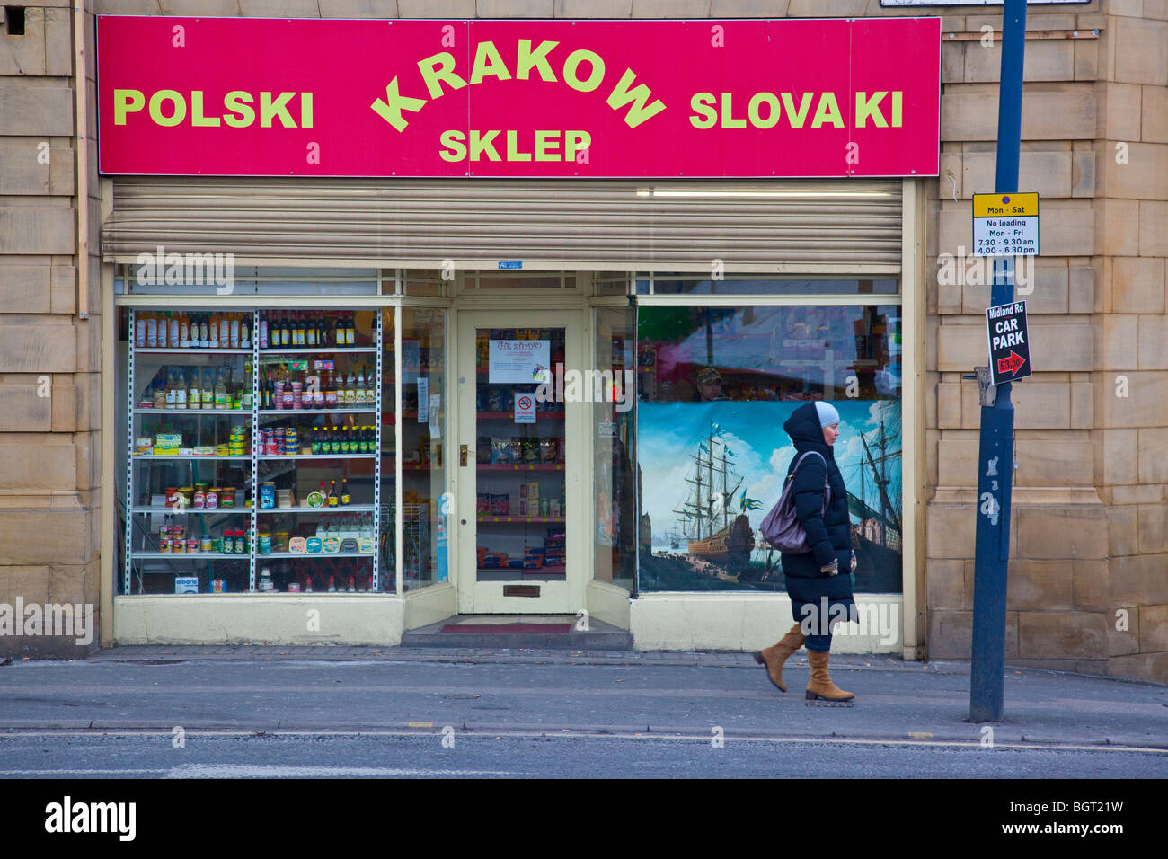 Polish and Slovakian store in Bradford England Stock Photo Alamy