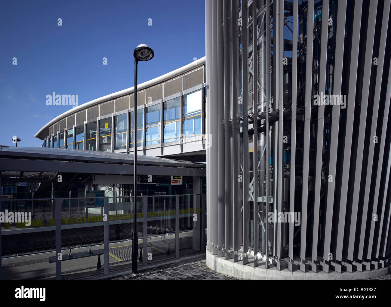 LANGDON PARK DLR STATION, LONDON, UNITED KINGDOM, CONSARC CONSULTING ARCHITECTS Stock Photo