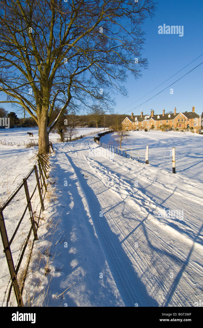 Road leading to the village of Pleasley vale on the Nottinghamshire
