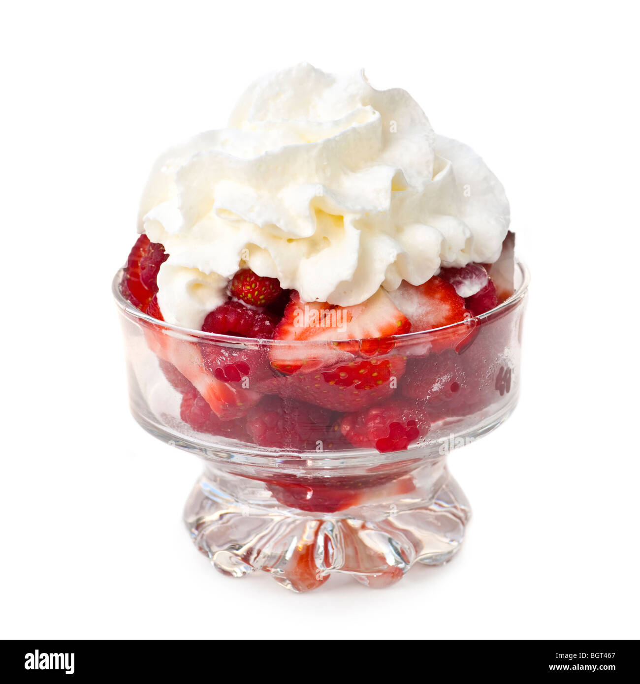 Serving strawberries and cream Cut Out Stock Images & Pictures - Alamy