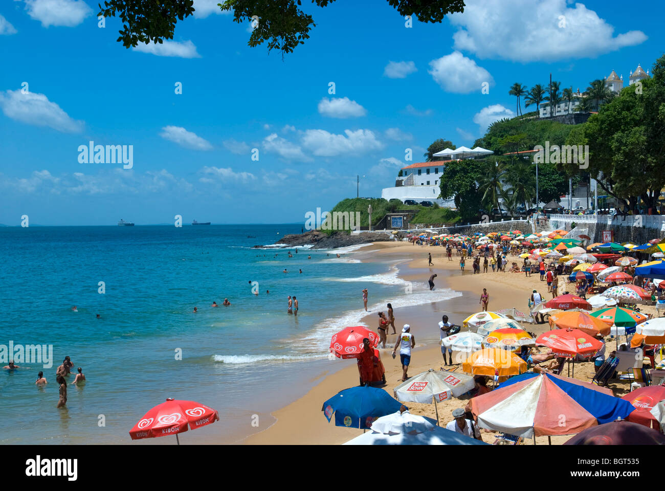 Porto da barra Beach, Salvador, Bahia, Brazil Stock Photo