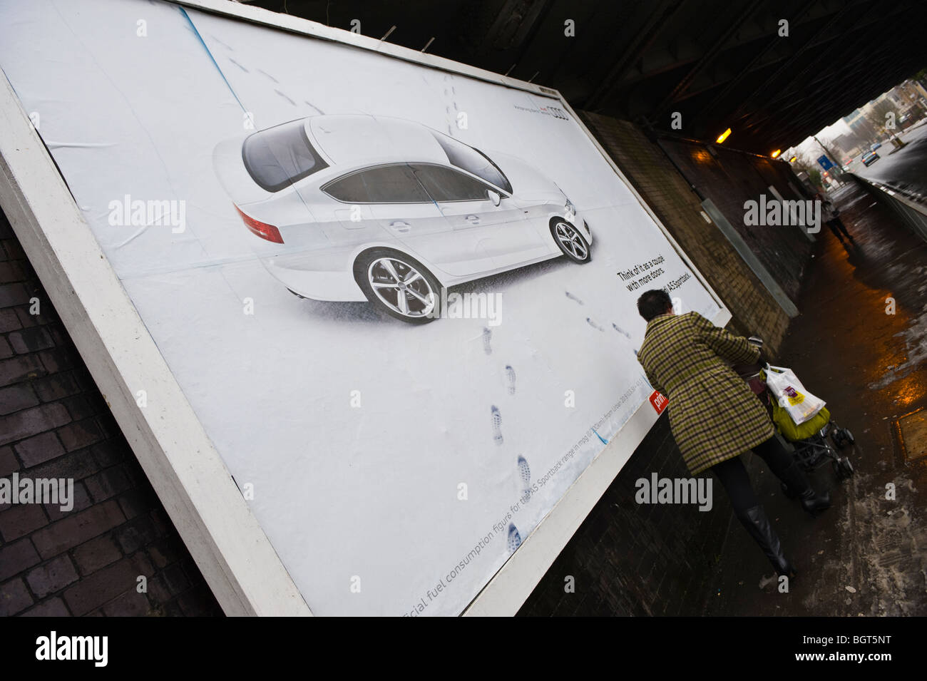 Audi A5 Sportback billboard on primesight site in Newport South Wales UK Stock Photo