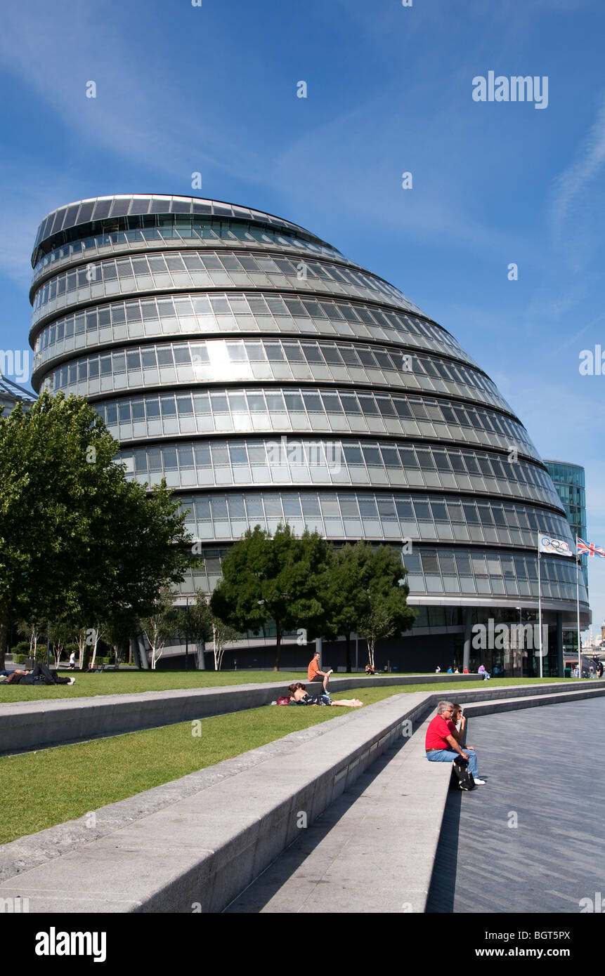 City Hall on the Southbank of the Thames, London Stock Photo