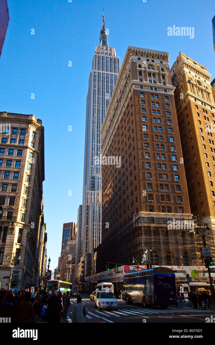 Empire State Building in Midtown Manhattan, New York City Stock Photo ...