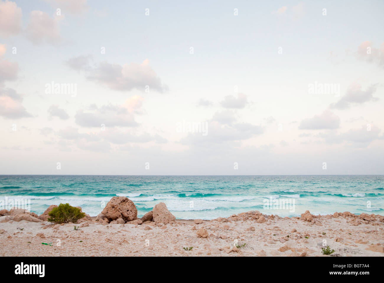 The coast near Arrarr, Socotra Stock Photo