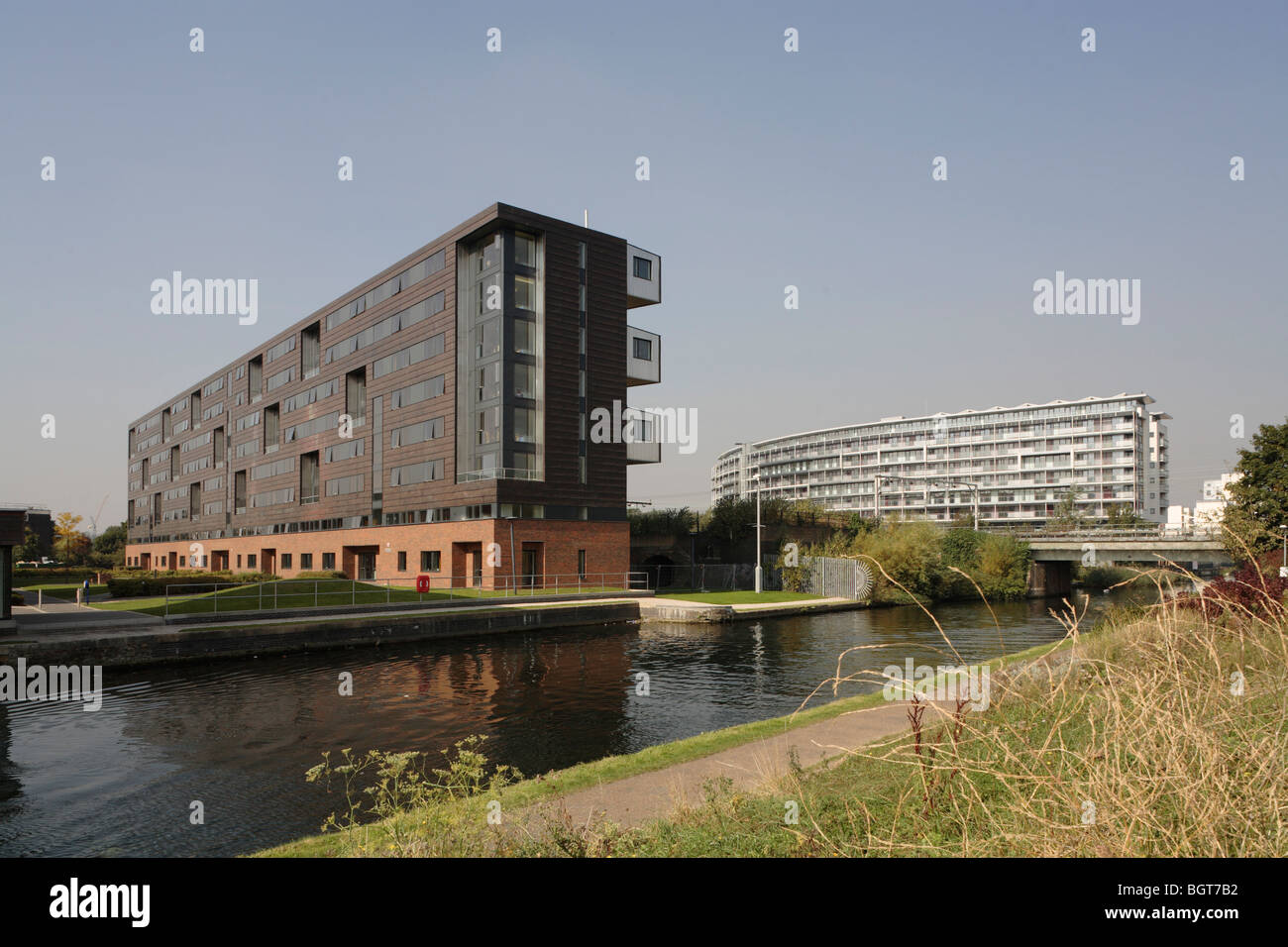 Westfield Student Village Pooley House And Grand Union Canal Stock Photo Alamy
