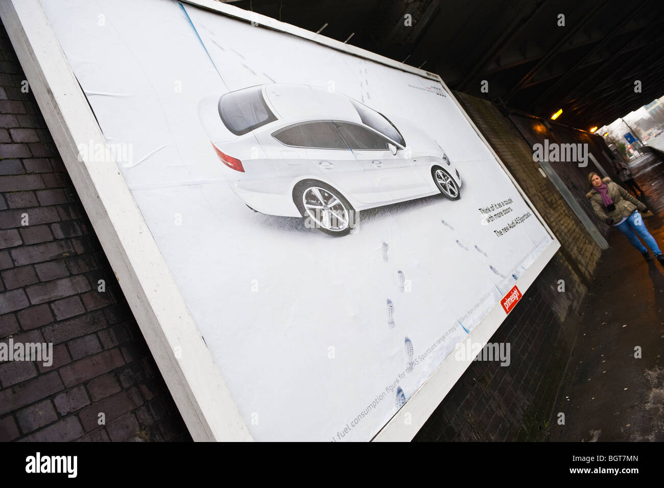 Audi A5 Sportback billboard on primesight site in Newport South Wales UK Stock Photo