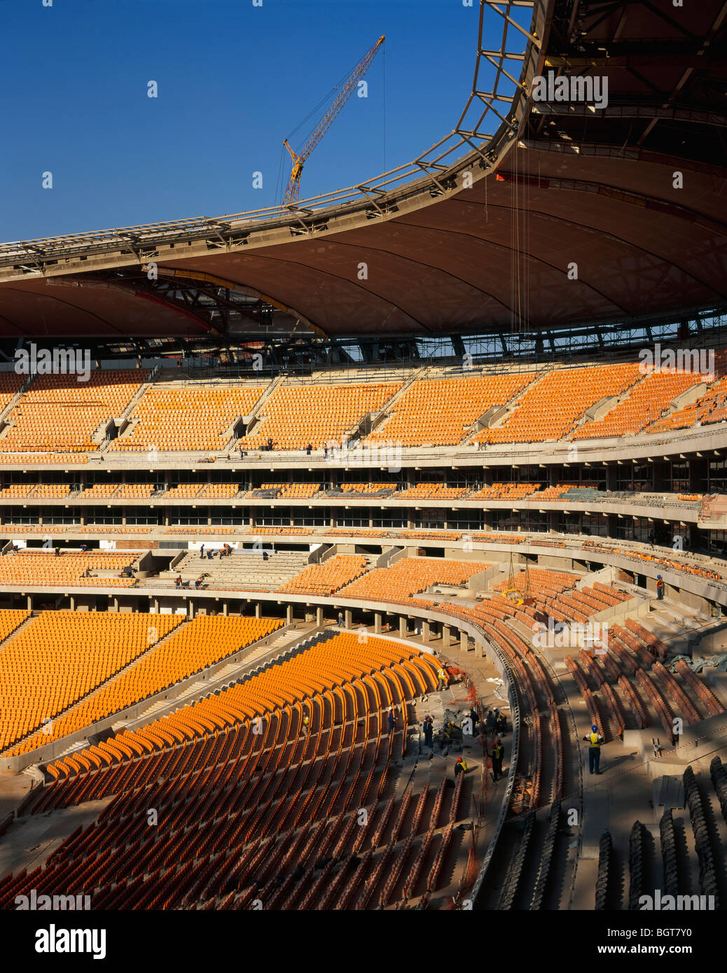 Soccer City Fnb Stadium Venue For The 2010 Fifa World Cup Final Still Under Construction April 2009 Stock Photo Alamy