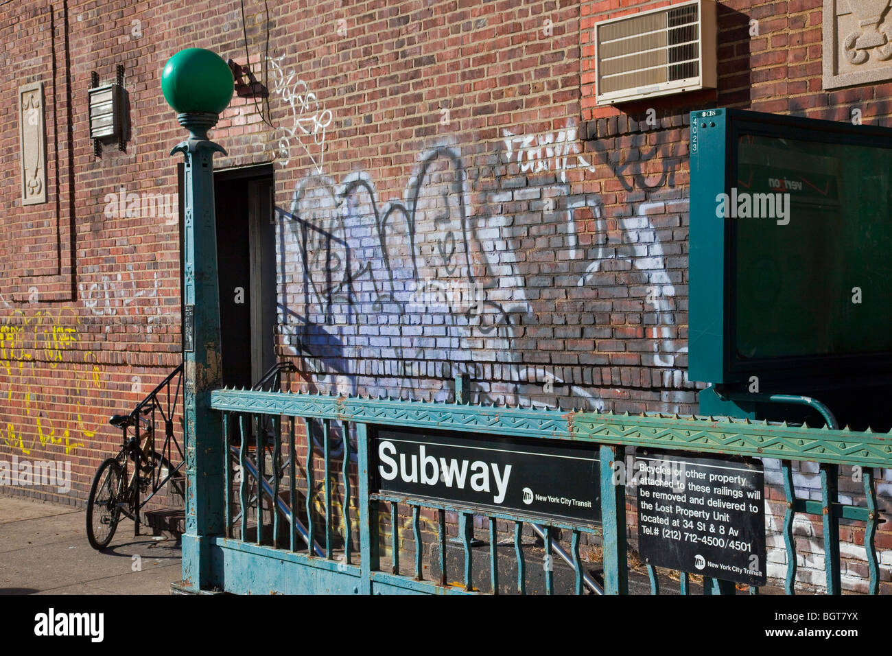 Elmhurst Av Subway Station in Queens, New York City Stock Photo