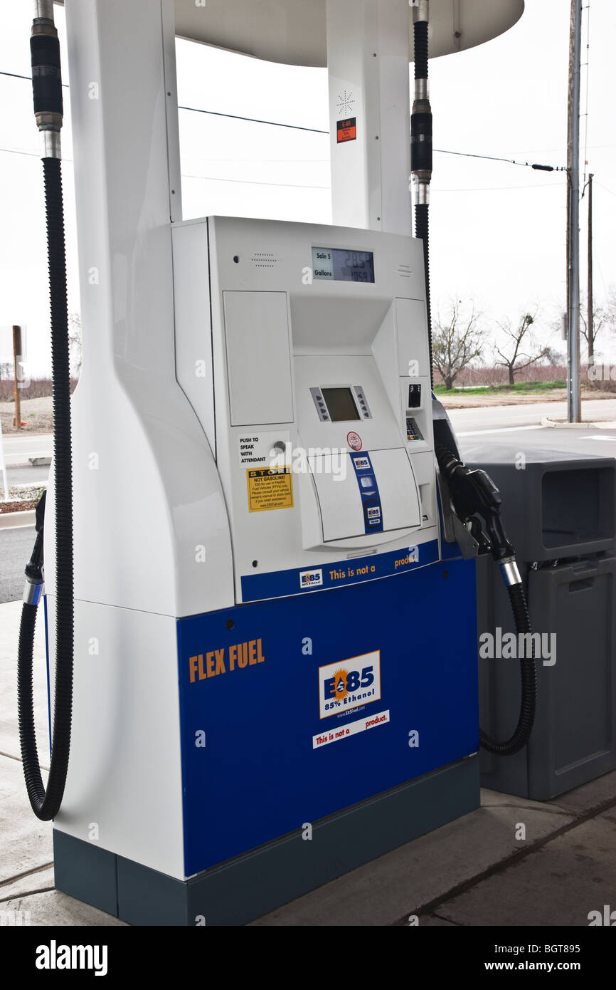 Gasoline pump 'Flex Fuel' E 85. Stock Photo