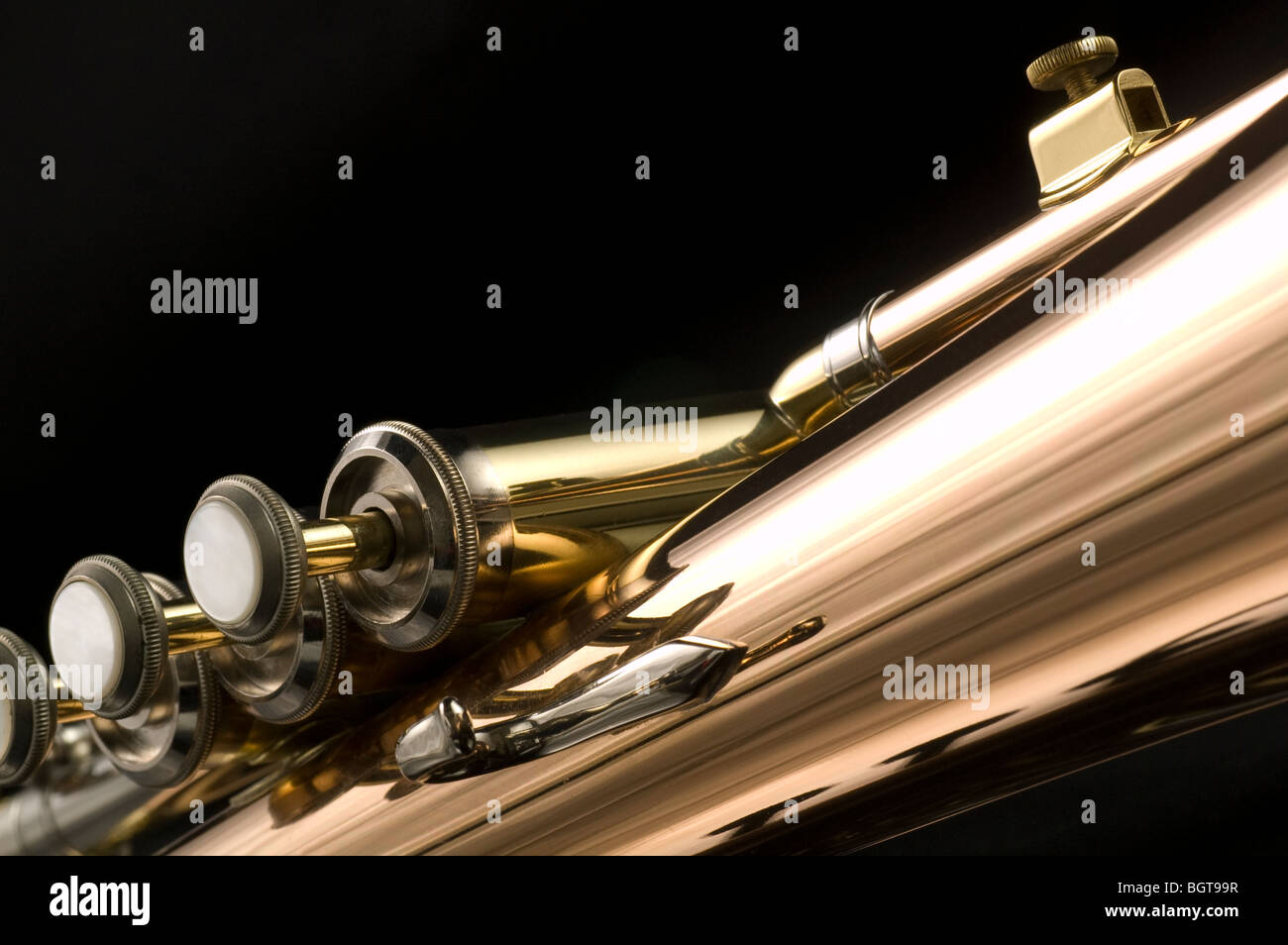 Closeup of flugelhorn or trumpet Stock Photo Alamy