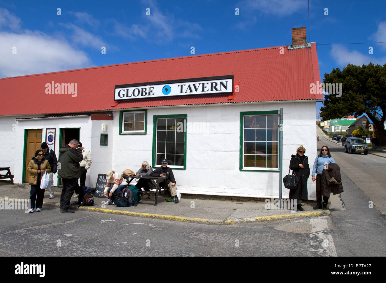 Globe Tavern, Port Stanley, Falkland Islands Stock Photo