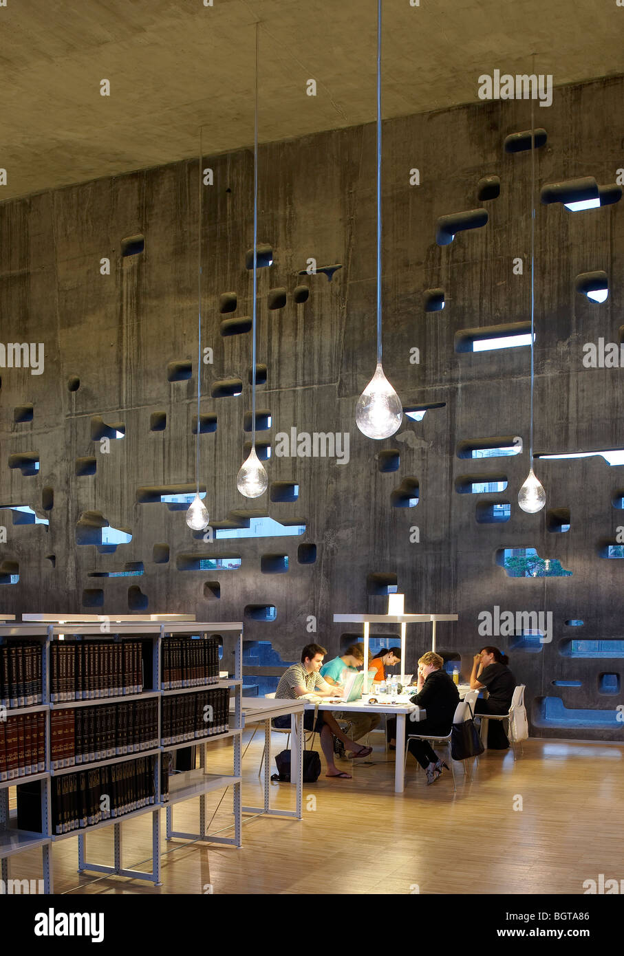 tea tenerife espacio de las artes, view of students working in the library Stock Photo