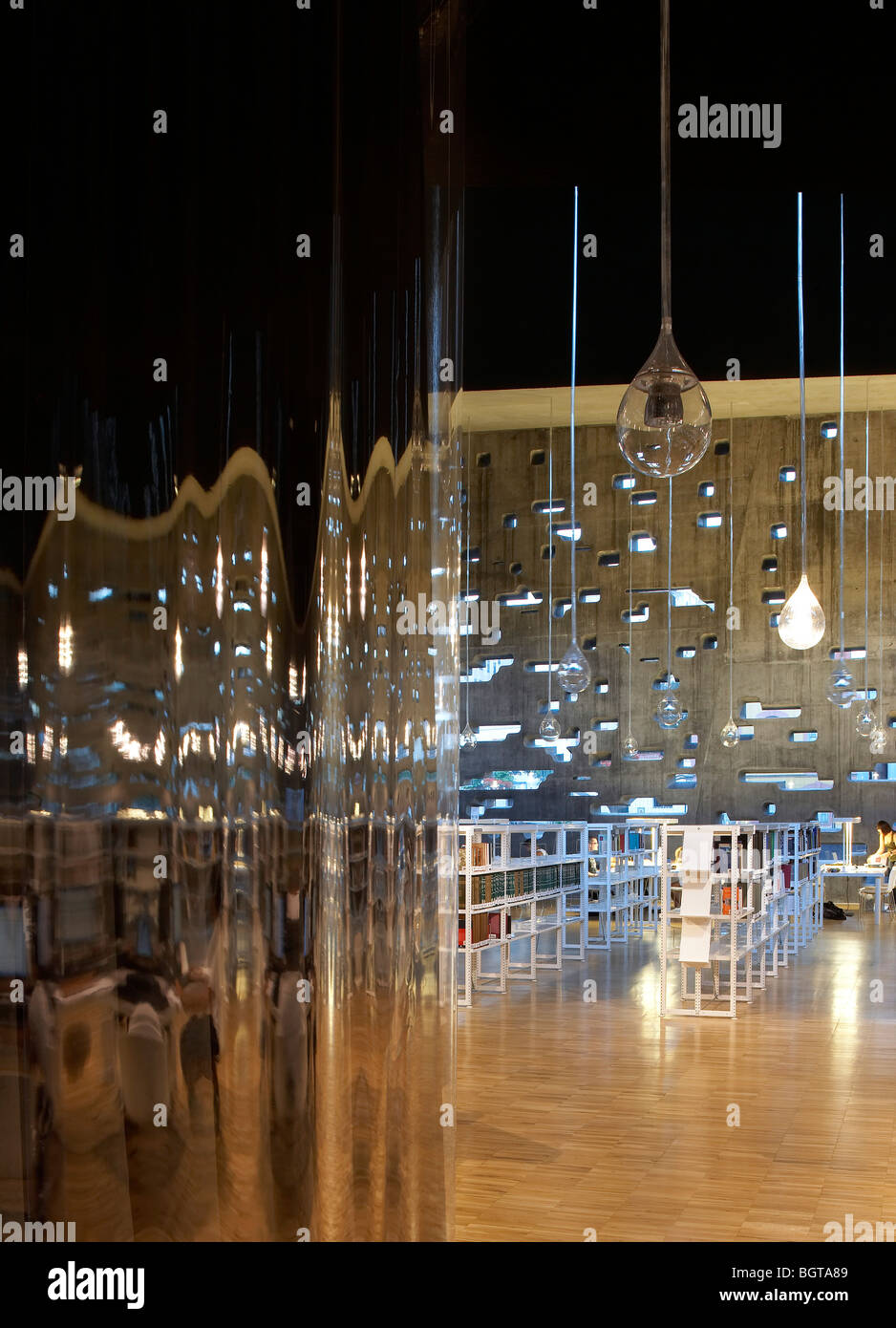 tea tenerife espacio de las artes, an interior detail showing the reflective surfaces Stock Photo