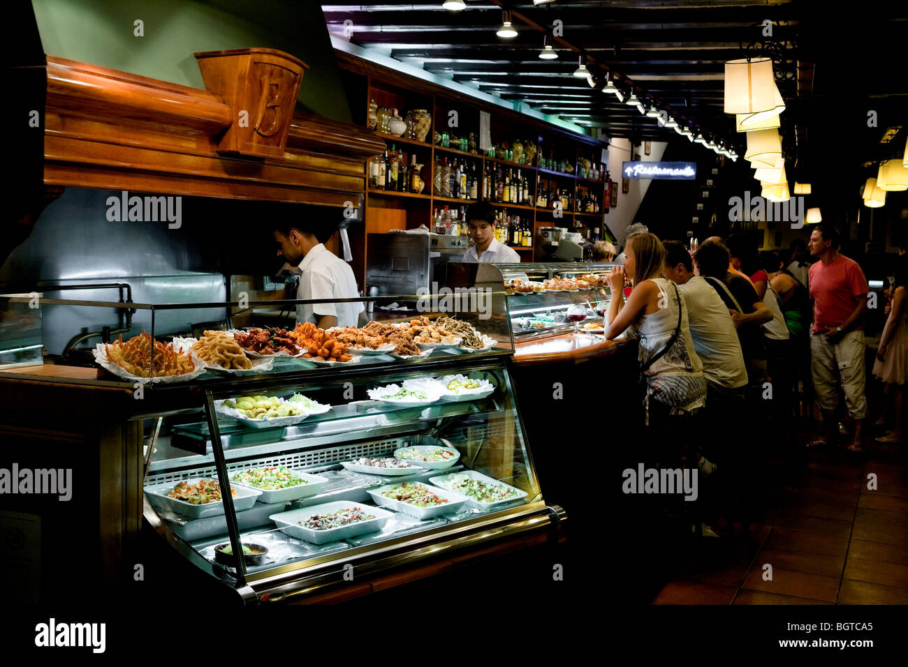 Barcelona - Tapas restaurant Stock Photo