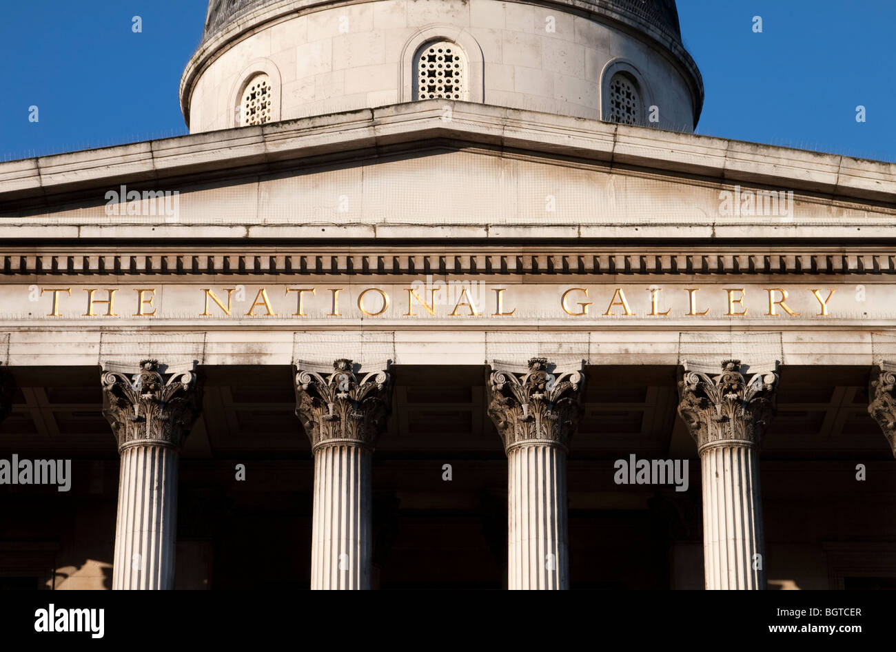 The National Gallery at Trafalgar Square, London Stock Photo