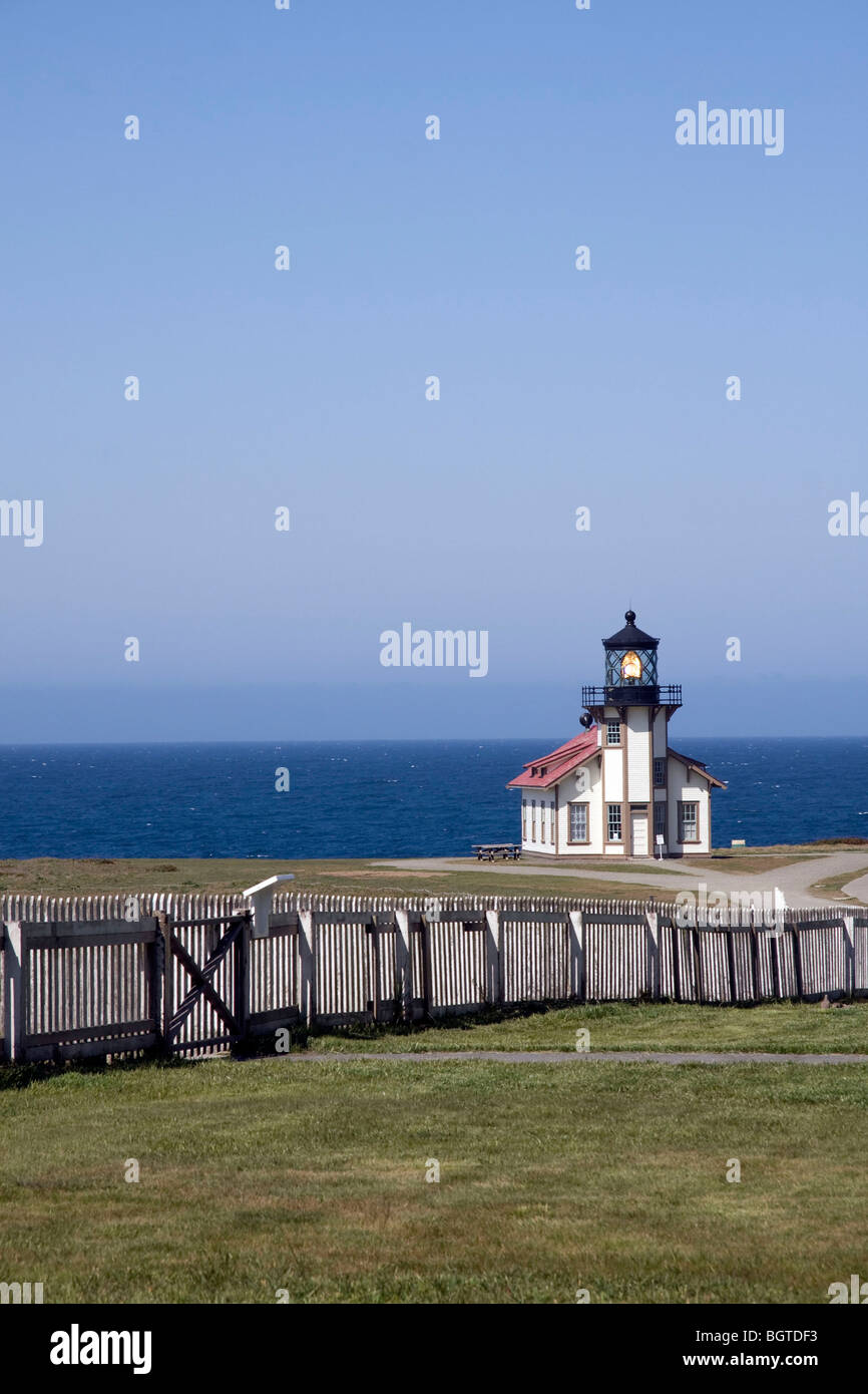 Point Cabrillo Lighthouse on the northern California coast, Mendocino, CA, USA, North America Stock Photo
