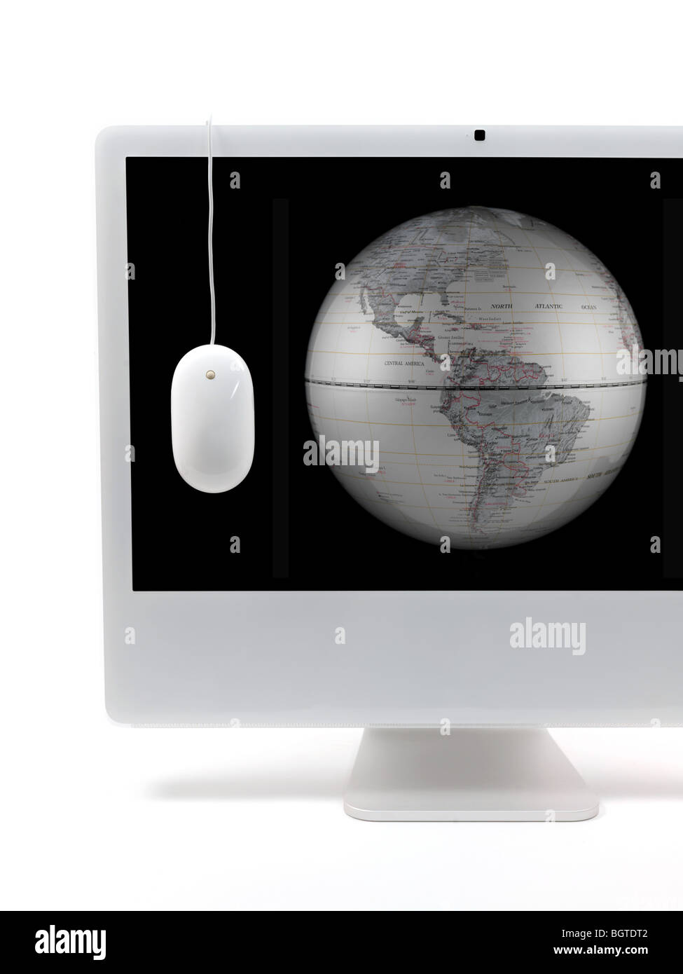 A desktop computer isolated against a white background Stock Photo - Alamy