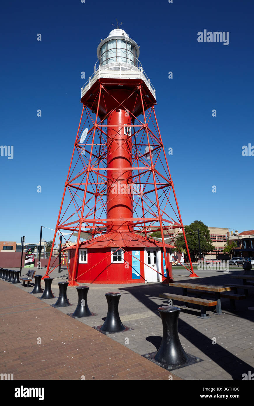 Port Adelaide and the Neptune Island lighthouse Stock Photo Alamy