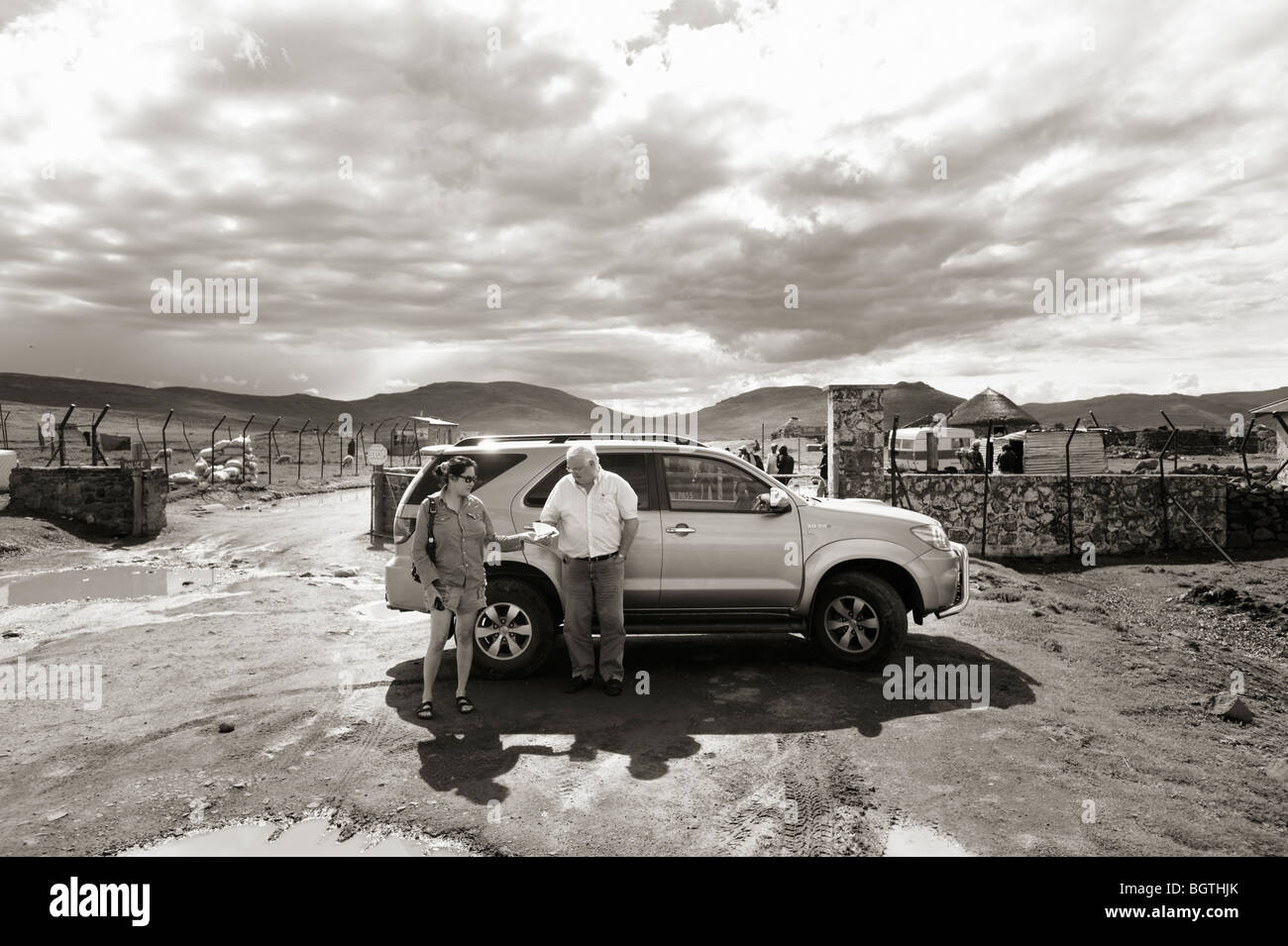 The Sani Pass Which Goes From South Africa To Lesotho Through The Drakensburg Mountains South Africa Lesotho Stock Photo Alamy