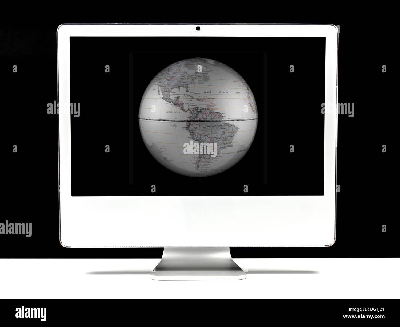 A desktop computer isolated against a white background Stock Photo - Alamy