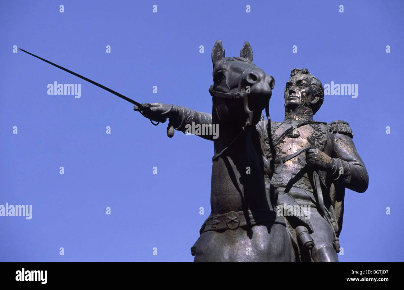 Simon Bolivar Statue. La Paz, Bolivia Stock Photo
