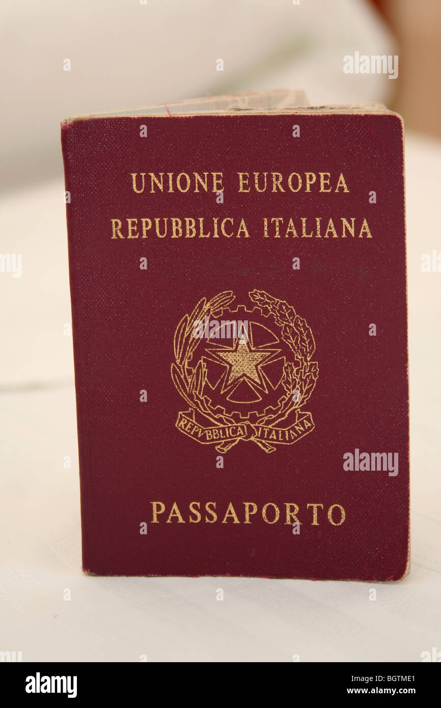 Italian passport Stock Photo