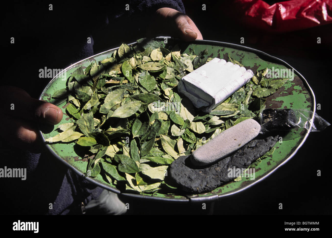 Coca leaves for sales at Miners market. Potosi, Bolivia Stock Photo Alamy