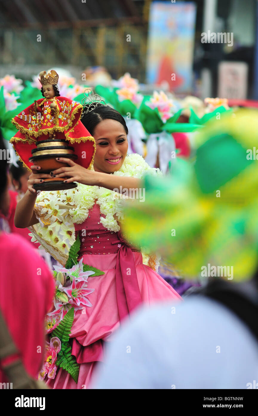 Festival Queen Cebu Sinulog Stock Photo